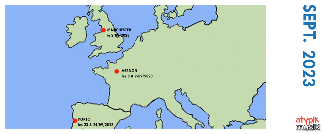 Les villes où se déroulent des évènements de musique alternative en Europe en septembre 2023.